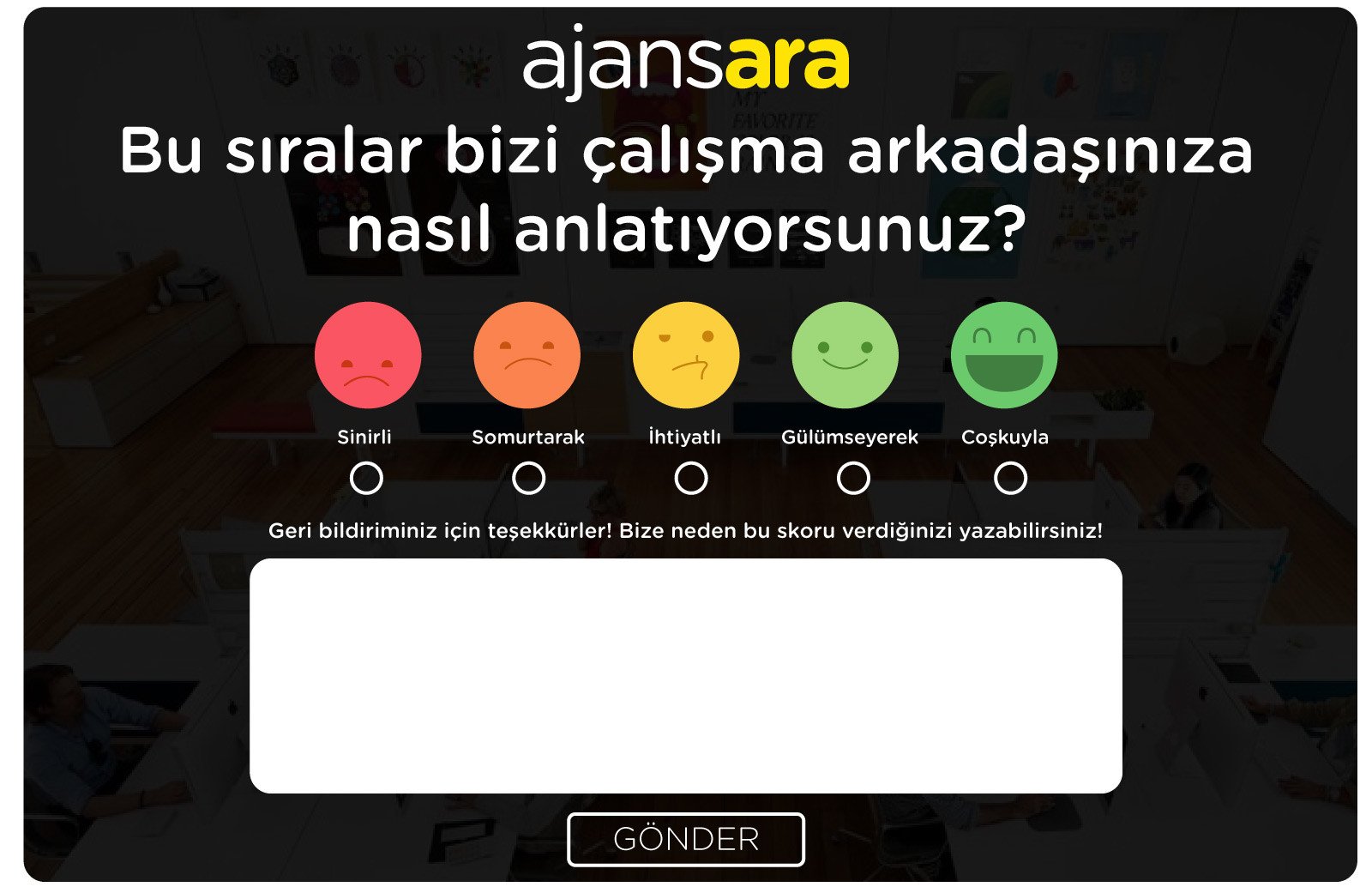 Ajansınızın müşteri elde tutma stratejisi var mı 1 nps anketi ajansınızın müşteri elde tutma stratejisi var mı? Ajansara