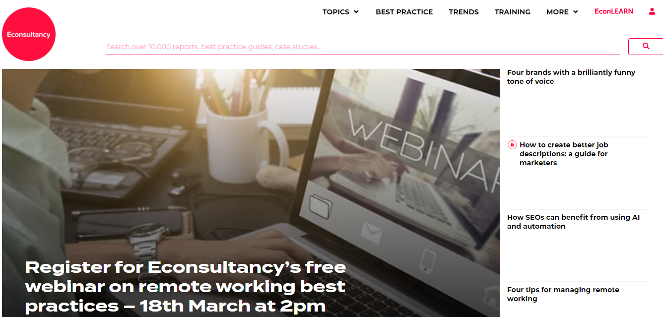 Econsultancy görsel yaratıcı ajansların takip etmesi gereken 20 blog ajansara