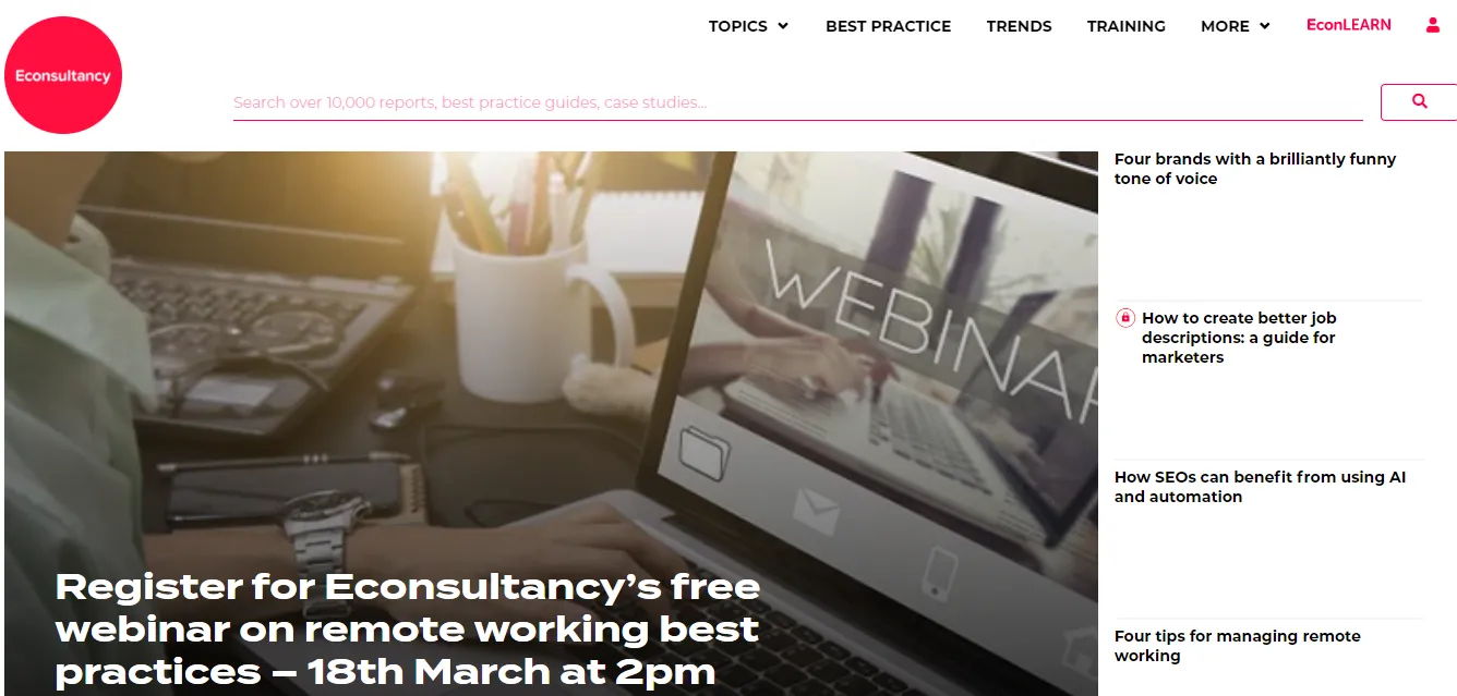 Econsultancy görsel yaratıcı ajansların takip etmesi gereken 20 blog ajansara